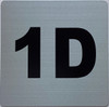 Apartment number 1D signage