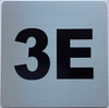 Apartment number 3E signage