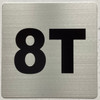 Apartment number 8T sign