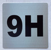 Signage Apartment number 9H