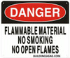 Danger Oxygen NO Smoking NO Open Flames Safety Warning Sign