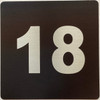 Apartment number 18 signage