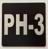 Apartment number PH-3 signage