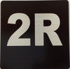 Apartment number 2R signage