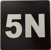 Apartment number 5N signage