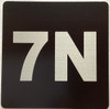 Signage Apartment number 7N