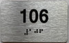 apartment number 106 sign