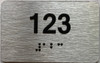 apartment number 123 sign