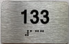 apt number sign silver 133