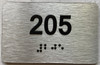 apt number sign silver 205