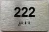 apartment number 222 sign