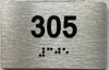 apt number sign silver 305