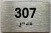 apt number sign silver 307