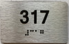 apt number sign silver 317