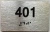 apt number sign silver 401