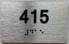 apt number sign silver 415