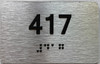 apt number sign silver 417