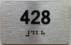 ada apartment number sign silver