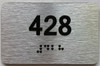 apt number sign silver 428