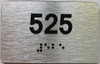 apt number sign silver 525