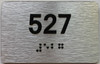 apt number sign silver 527