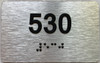 apt number sign silver 530