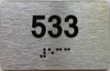 apt number sign silver 533