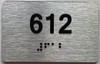 apartment number 612 sign
