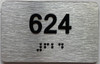 apt number sign silver 624