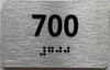 apt number sign silver 700