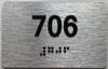 apt number sign silver 706