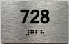 ada apartment number sign silver