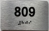 ada apartment number sign silver