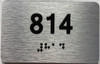 apt number sign silver 814