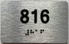 apartment number 816 sign