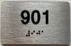 apt number sign silver 901