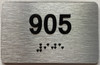 apt number sign silver 905