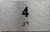 apartment number 4 sign