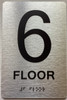 ada Floor number sign silver