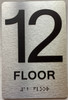 apt number sign silver 12