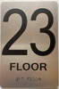 apt number sign silver 23