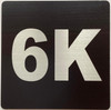 Apartment number 6K  - UNIT NUMBER 6K /SUITE 6K  (BLACK, DOUBLE SIDED TAPE) -Broadway Line