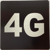 Signage Apartment number 4G  - UNIT NUMBER 4G /SUITE 4G  (BLACK, DOUBLE SIDED TAPE) -Broadway Line