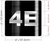 Signage Apartment number 4E  - UNIT NUMBER 4E /SUITE 4E  (BLACK, DOUBLE SIDED TAPE) -Broadway Line