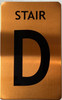 GOLD FLOOR NUMBER , aluminium, Size inch The Gold Mountain Line (Stair D)