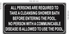 ALL PERSONS ARE REQUIRED TO TAKE A CLEANSING SHOWER BATH BEFORE ENTERING THE POOL SIGN Signage