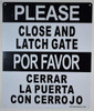 Please Close and Latch Gate