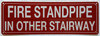 FIRE STANDPIPE IN OTHER STAIRWAY SAFETY SIGN