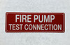 HPD FIRE PUMP TEST CONNECTION SIGN