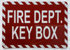 HPD FIRE DEPT KEY BOX SIGN/FIRE DEPARTMENT KEY BOX SIGN -ZEBRA LINE